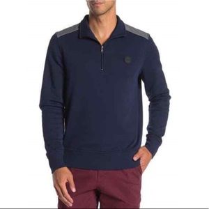 Michael Kors 1/4 Zip Navy Pullover Sweater Size XL